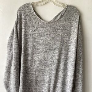 Chico's Light Gray V-Neck Sweater